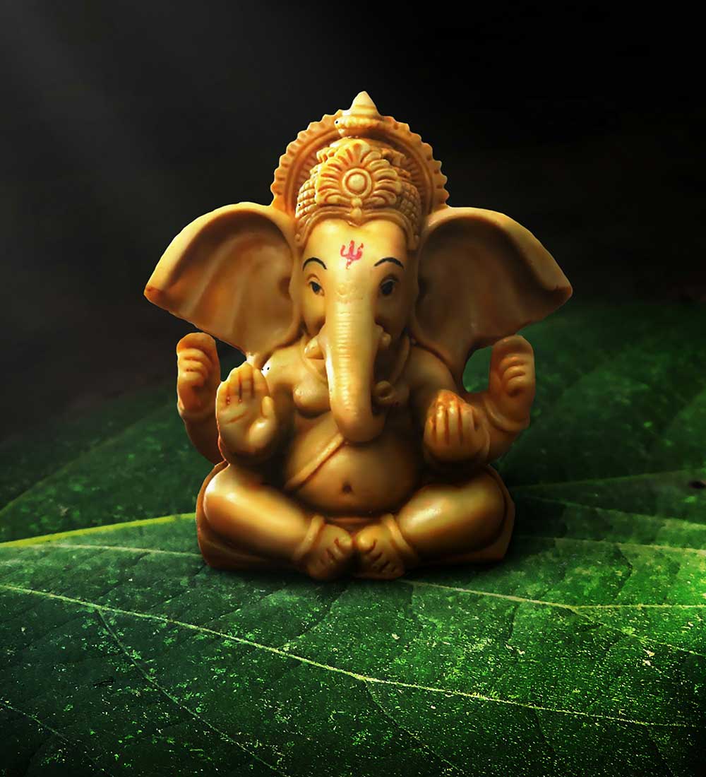 Mystical Indian Polyresin Bhupati Ganesha Figurine