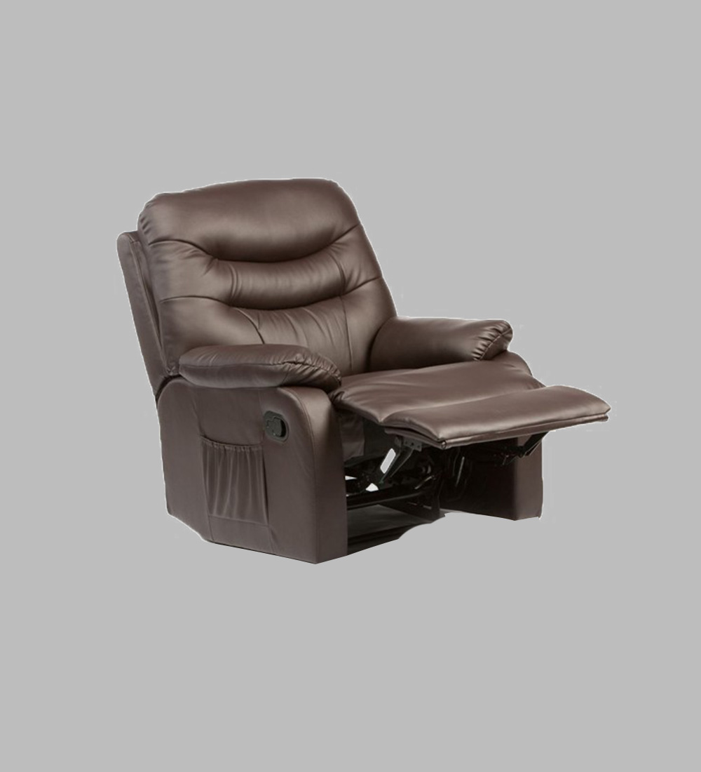 1 Seater Manual Recliner In Brown Colour