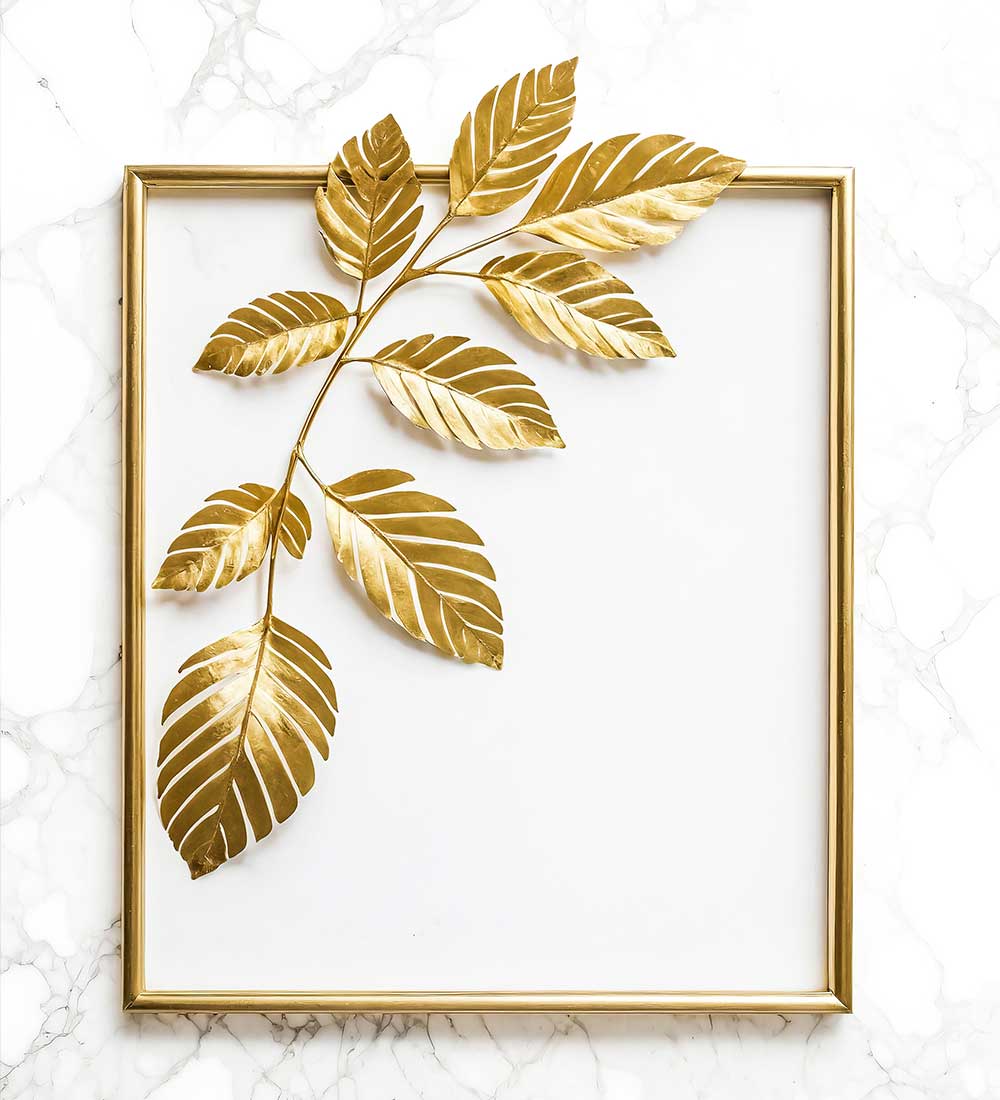 Shaan Square Ginko Metal Wall Hanging