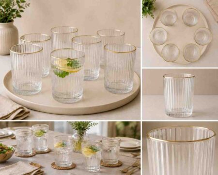Premium Glass Drinkware Set – 6 Pieces