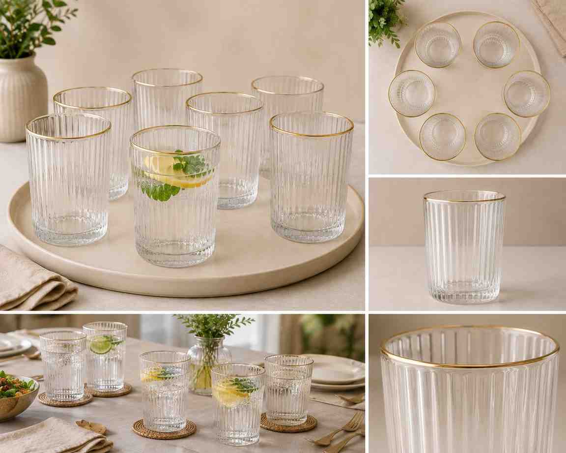 Premium Glass Drinkware Set – 6 Pieces