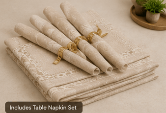 Premium Cotton Table Linen Set (6 Pieces) - Image 4