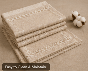 Premium Cotton Table Linen Set (6 Pieces) - Image 3