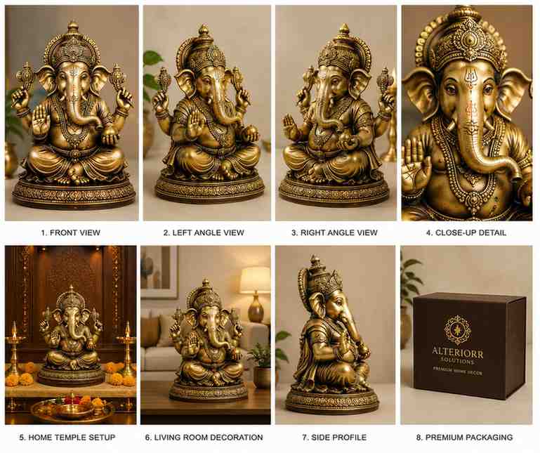 Premium Lord Ganesha Decorative Idol - Image 2