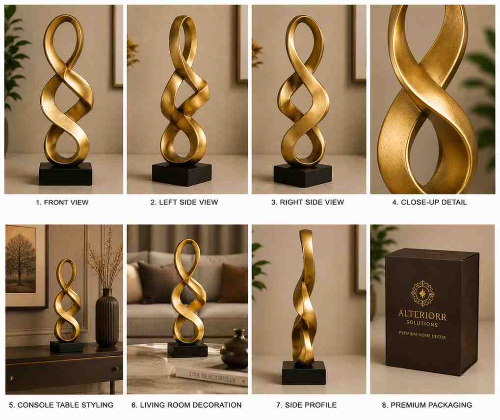 Premium Abstract Metal Sculpture - Image 3