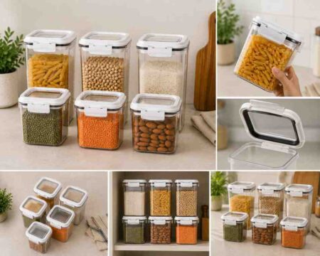 Premium Airtight Kitchen Storage Container Set (6 Pieces)